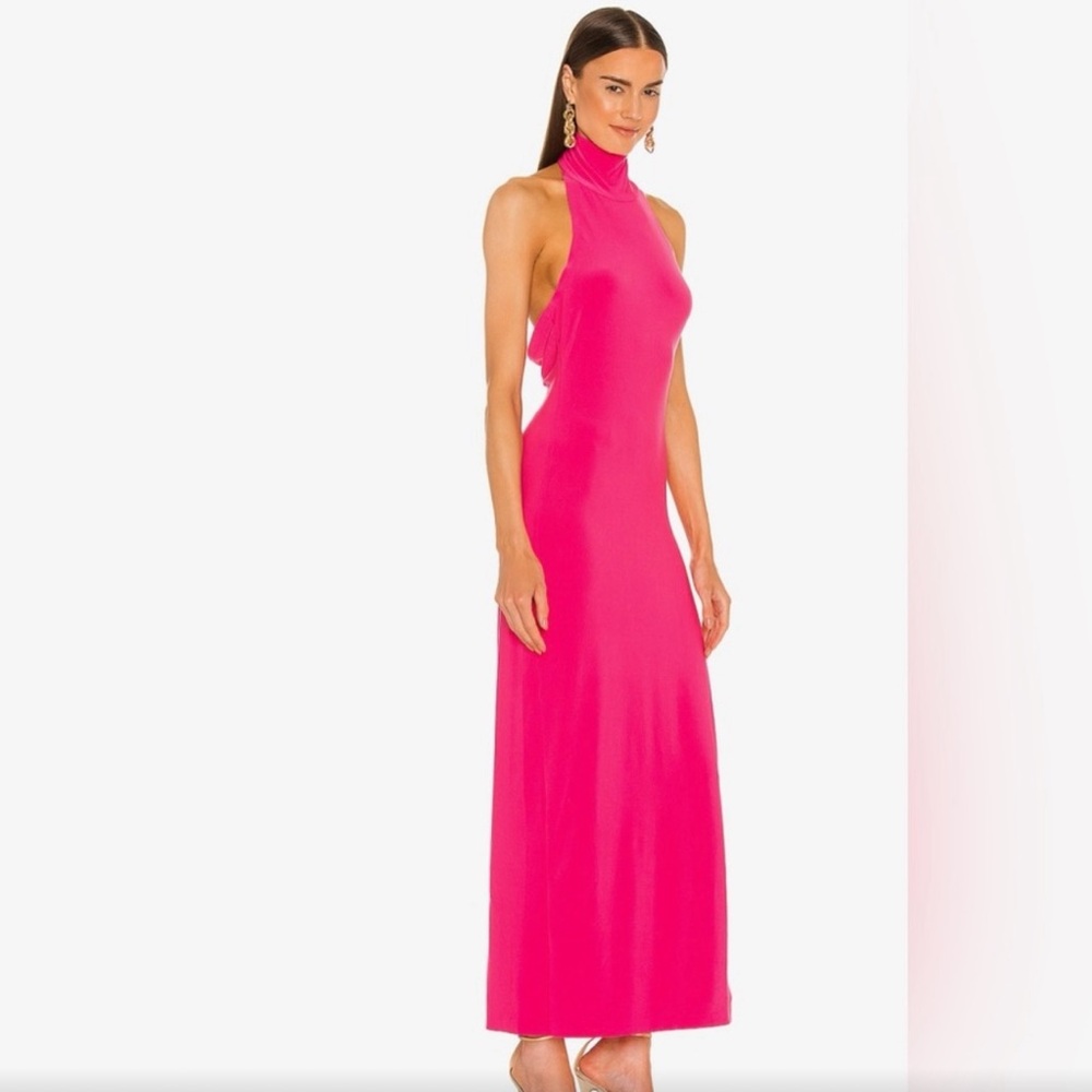 Norma Kamali Halter Dress in Rose